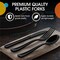 Party Solids 100 Pcs Disposable Utensils – Heavy Duty Plastic Cutlery Set – Premium Plastic Forks, Spoons or Knives for Parties, Events, Catering & Tableware Supplies by Exquisite